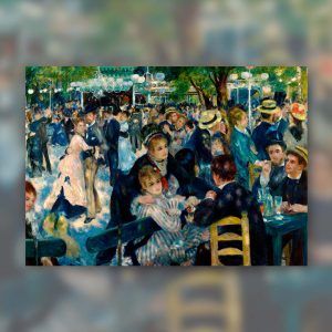 Baile en el Moulin de la Galette - Póster rígido