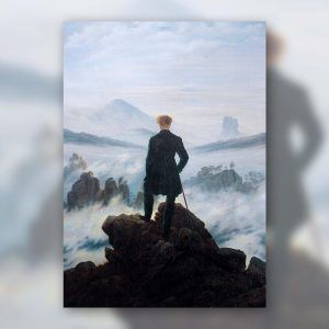Caminante sobre mar de nubes - Póster rígido
