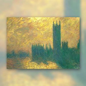 El parlamento de Londres de Monet - Póster rígido