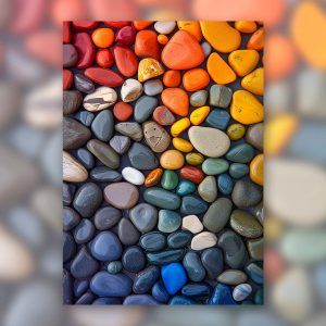 Piedras de color - Póster rígido