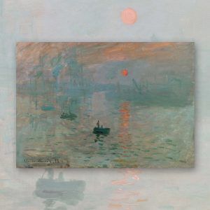 Impresión sol naciente de Monet póster rígido