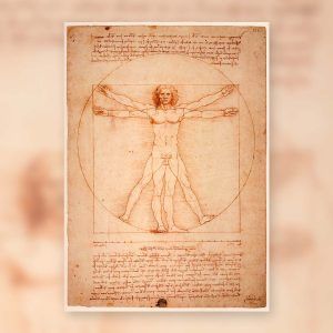 Hombre de Vitruvio de Da Vinci póster rígido